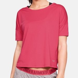 UA Mesh Boxy Tee-XS,